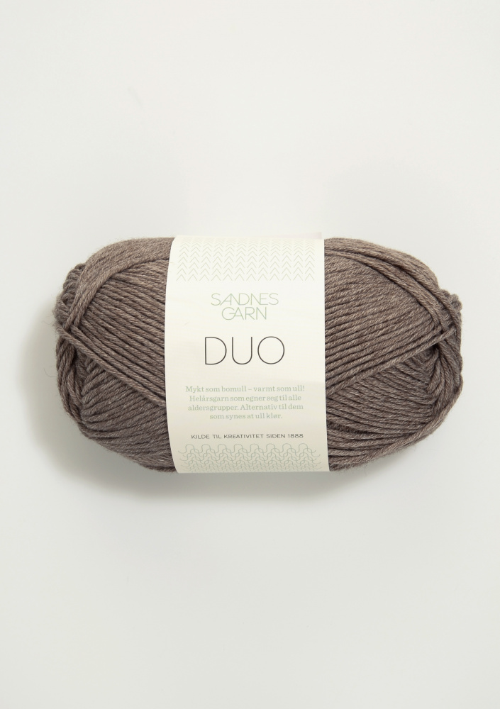 2652 Mork Beige Sandnes Garn Duo Strikkepinnen Skien